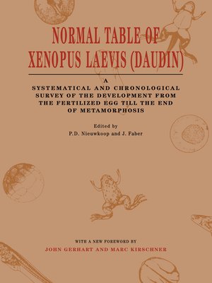 cover image of Normal Table of Xenopus Laevis (Daudin)